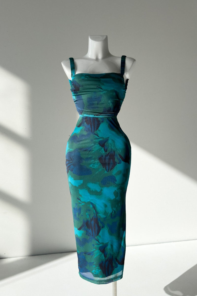 Alessia Watercolor Midi Dress