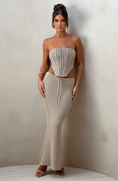 Isabella Knitted Corset Set