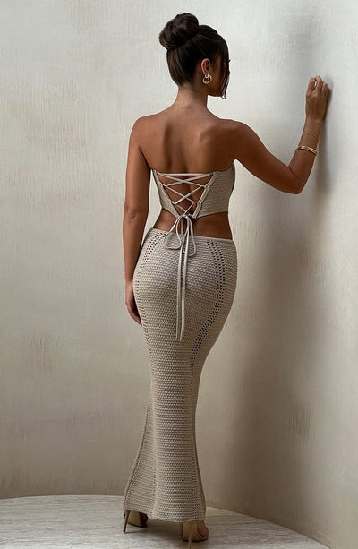 Isabella Knitted Corset Set